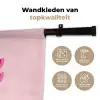 Bisou - Roze - Dikke letters Wandkleed katoen klein -sfeer2