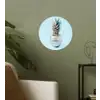 Blauw - Ananas - Disco - Discobal Wandcirkel behangsticker klein -sfeer2