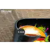 Hamburger - Graffiti - Verf - Kleurrijk - Eten - Abstract Placemat vinyl groot -closeup