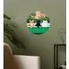 Badkamer - Kattenparade - Kleurrijk Wandcirkel behangsticker klein -sfeer2