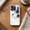 Lotusbloemen - Vissen - Bladeren - Zwart Telefoonhoesje iPhone 17 Pro klein -sfeer1