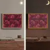 Dahlias - Bloemen - Rood Light Box met batterij (Wandlamp) middel 907 -sfeer3