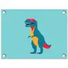 Dinosaurus - Blauw - Zonnebril tuinposter los doek klein -3d