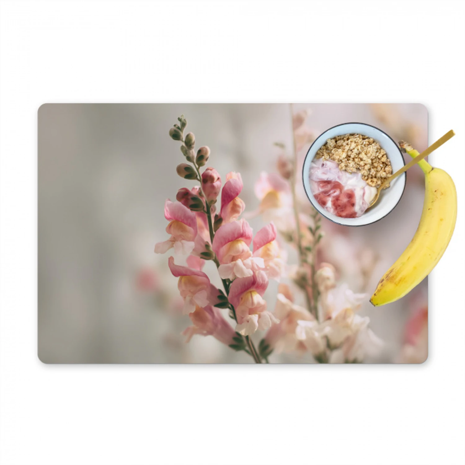 Bloem - Leeuwenbek - Roze - Stengel Placemat vinyl groot -zzzproduct_Kitchenyeah-website