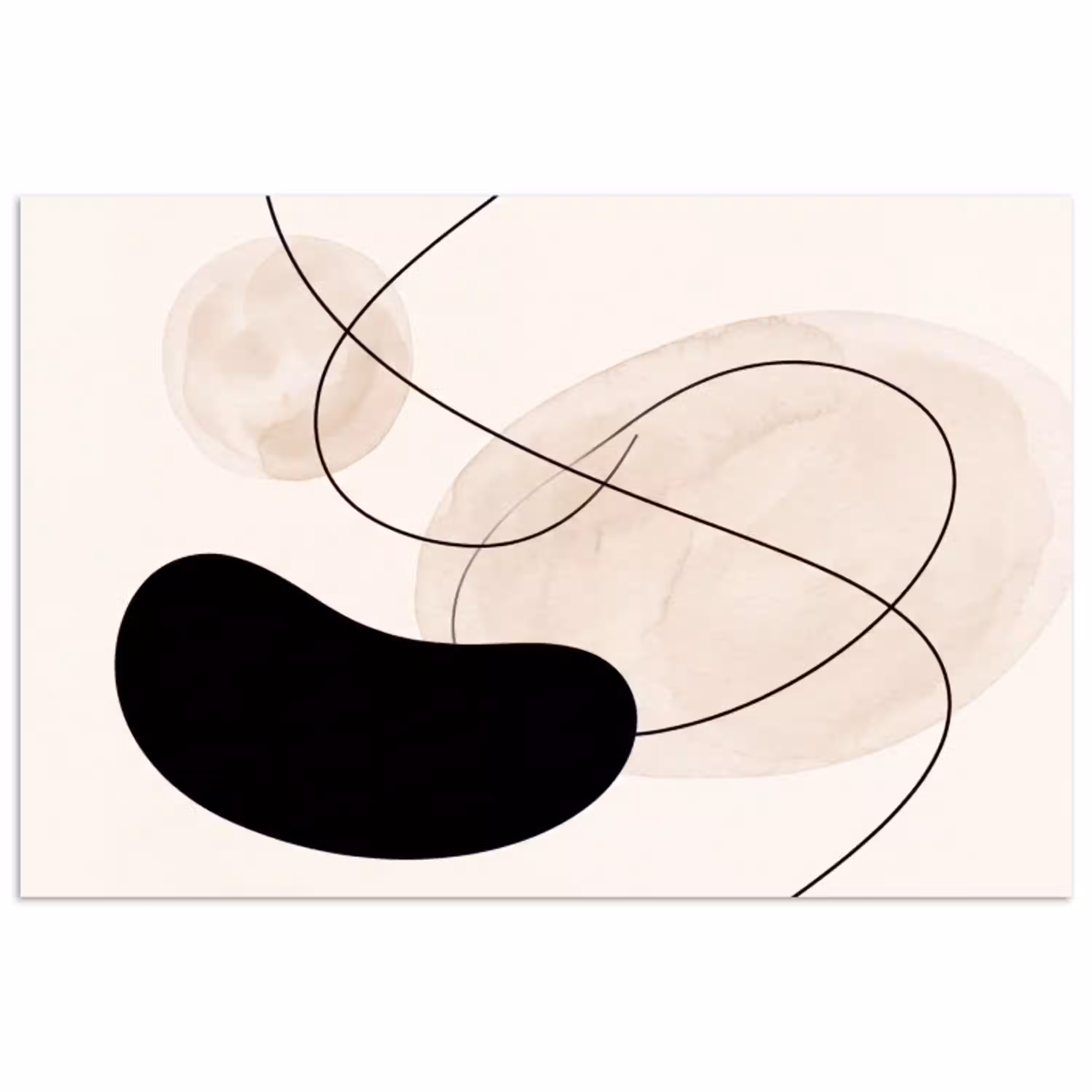 Abstract - Vormen - Kunst poster papier klein -3d