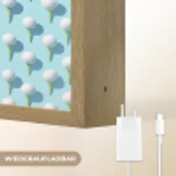 Golf - Ballen - Blauw Light Box met batterij (Wandlamp) middel 907 -USP_websiteoplaadbaarDE