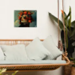 Vrouw - Granaatappel - Herfst - Zonnebril tuinposter los doek klein -sfeer7