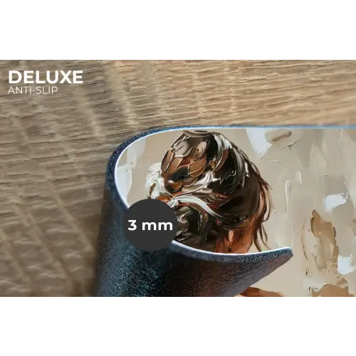 Vrouw - Verf - Abstract - Beige - Modern Placemat vinyl groot -closeup