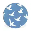 Vogels - Wit - Patroon Wandcirkel aluminium klein -3d