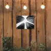 Gebouwen - Lucht - Zwart tuinposter los doek klein -sfeer1