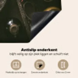 Bieslook Bloesem en Antieke Keukenwaren Inductie beschermer vinyl 3mm middel -sfeer4