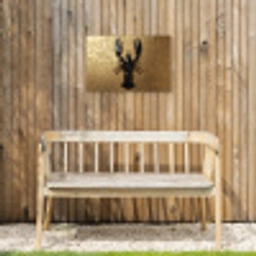 Kreeft - Zwart - Goud - Luxe Tuinposter op houten frame 2 cm dik klein -sfeer4