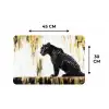 Panter - Zwart - Abstract - Goud Placemat vinyl groot -specs