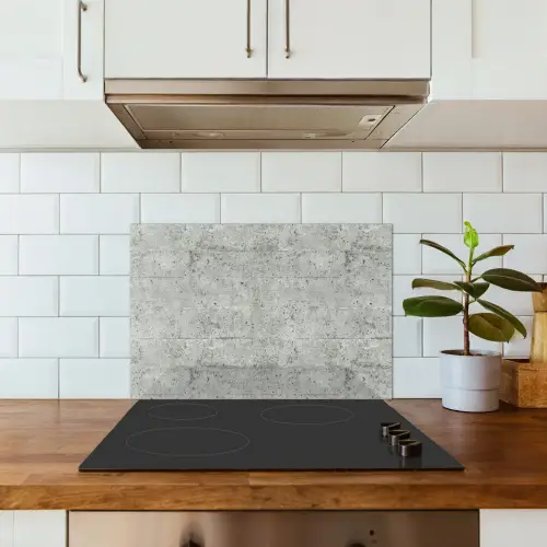 Grijs - Muur - Poriën keuken achterwand spatscherm klein 900 -sfeer2