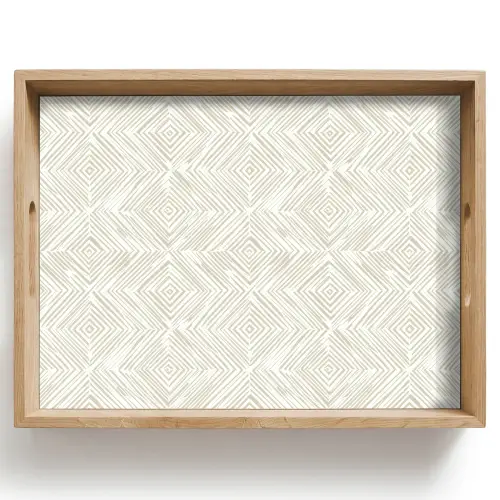 Abstract - Ruiten - Beige Dienblad Rechthoek middel 911 -z3d_shopping