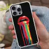 Lippen - Kleuren - Zwart Hoesje iPhone 16 Pro Max met koord klein -sfeer3