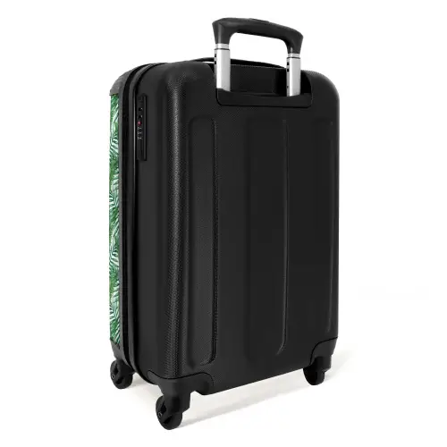 Palm lange bladeren patroon groen NBS - Handbagage koffer - Volwassenen Unisex middel -achterkant