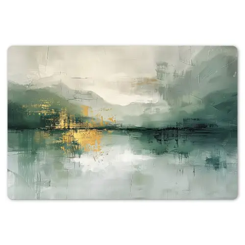 Groen - Modern - Abstract - Goud Placemat vinyl groot -zzsfeer1_Kitchenyeah-website