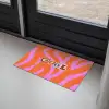 Zebraprint - Grafisch - COOL - Oranje Deurmat klein -sfeer2