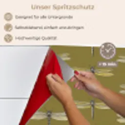 Libellen - Patroon - Groen keuken achterwand spatscherm klein 900 -spatscherm_DE