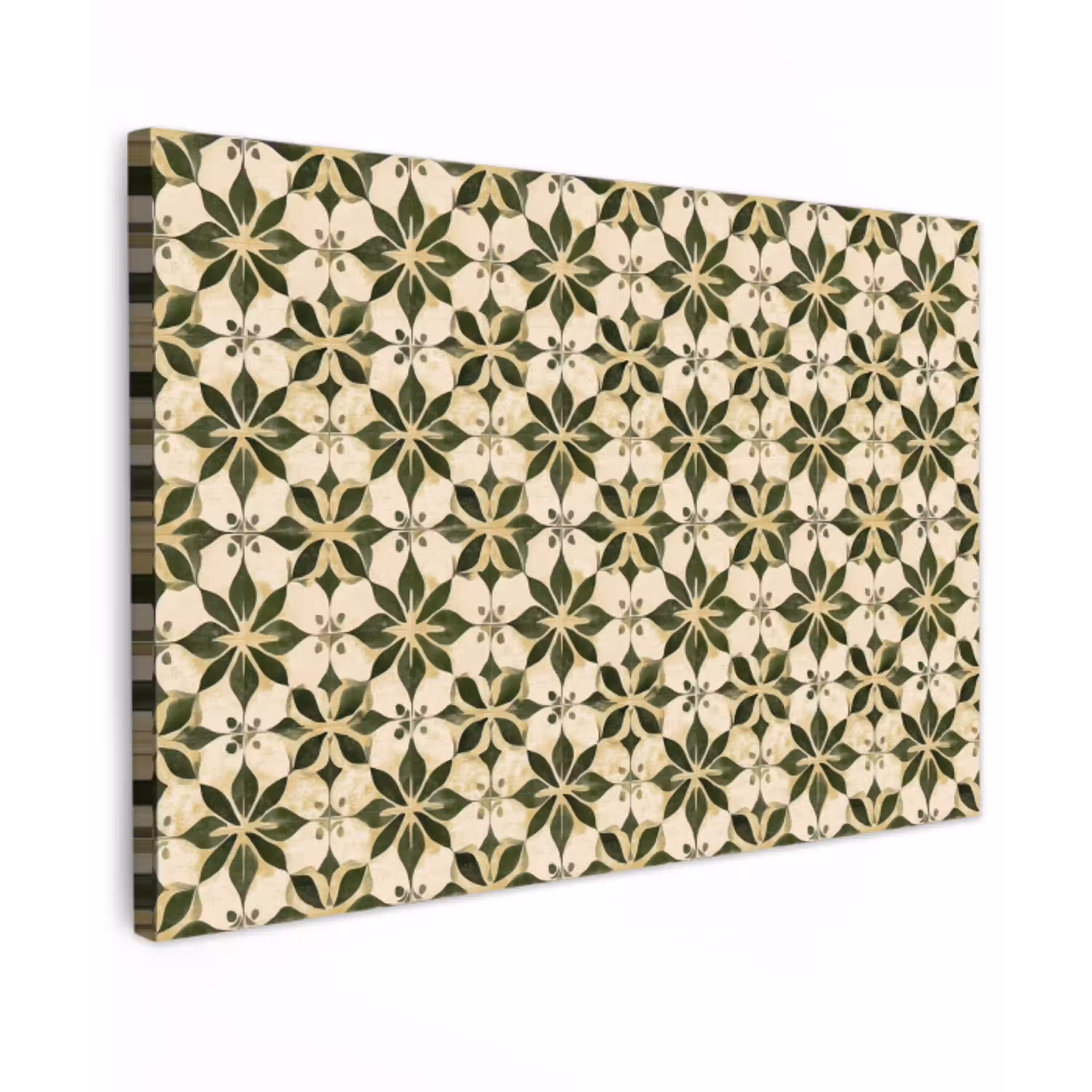 Tegel - Dessin - Groen Tuinposter op houten frame 2 cm dik klein 845 -3d