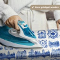 Huizen - Schepen - Blauw Wandkleed katoen klein 269 -tsfeer9_DE