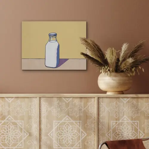 Glazen - Fles - Illustratie - Melk PET vilt klein -sfeer4