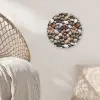 Rust - Zachte - Kleuren - Stenen Wandcirkel kunststof plaat 5mm dik klein 188 -sfeer5