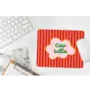 Ciao bella - Tekstwolk - Strepen - Oranje muismat rubber klein -witbureau
