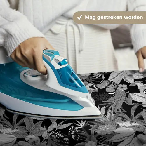 Zomer - Vlinder - Zwart - Grijs Wandkleed katoen klein 269 -sfeer9