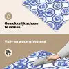 Cirkels - Bloemen - Blauw Inductie beschemer met haakjes klein 777 -ky-schoon-nl