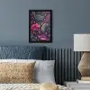 Dinosaurus - Kind - Patronen - Roze - Meisjes fotolijst zwart zonder passe partout klein -sfeer3