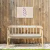 Tak - Bladeren - Minimalistisch - Beige Tuinposter op houten frame 2 cm dik klein -sfeer4