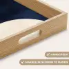 Donkerblauw - Abstract - Lijnen Dienblad Rechthoek middel -USP_HandgreepNL