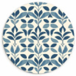 Flora - Modern - Blauw Wandcirkel kunststof plaat 5mm dik klein 188 -3d