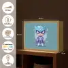 Superheld - Blauw - Jongens Light Box met batterij (Wandlamp kind) middel -USP_websiteoverzichtNL