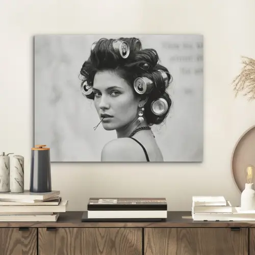 Edgy - Vrouw - Zwart - Wit PET vilt klein -sfeer1