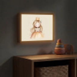 Prinses - Kroon - Goud Light Box met batterij (Wandlamp kind) middel -sfeer5_kind