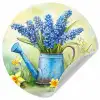Gieter - Lavendel - Bloesems Wandcirkel behangsticker klein -3d
