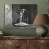 Geit - Bord - Spaghetti - Zwart Wit PET vilt klein -sfeer2