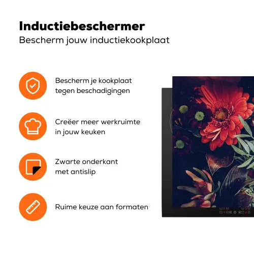 Herfstige Bloemenpracht Inductie beschermer vinyl 3mm klein -zzzzzzz-td-ups