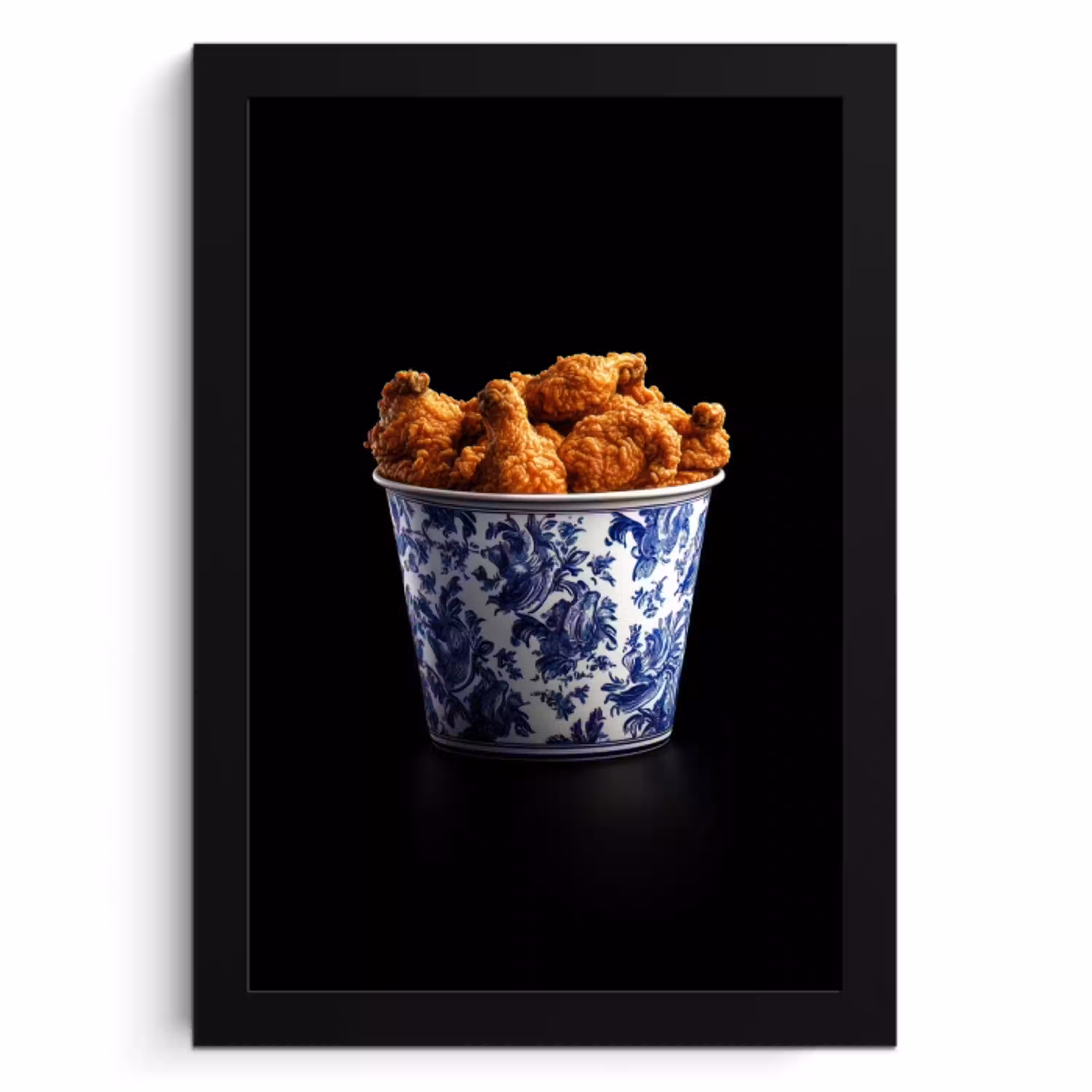 Kip - Bucket - Delfts blauw - Lekker KitchenYeah - Keuken - Fotolijst klein -3d