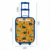 Dino - Dieren - Patroon Kinderkoffer - Blauw klein -productfoto_formaten