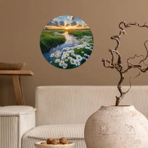 Beekje - Landschap - Margriet Wandcirkel behangsticker klein -sfeer1