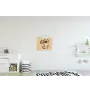 Overlappende profielen - Lichtbruin - Zwart textielposter latten blank klein -kinderkamer