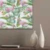 Inductie beschermer - Flamingo - Bladeren - Afdekplaat voor kookplaat - Tropisch PET vilt klein -sfeer6_closeup