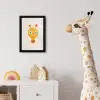 Robot - Gloeilamp - Gezicht - Antenne - Kinderen fotolijst zwart zonder passe partout klein -usfeer4_kinderkamer