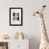Halve cirkels - Aardetinten - Grafisch fotolijst zwart zonder passe partout klein -usfeer4_kinderkamer