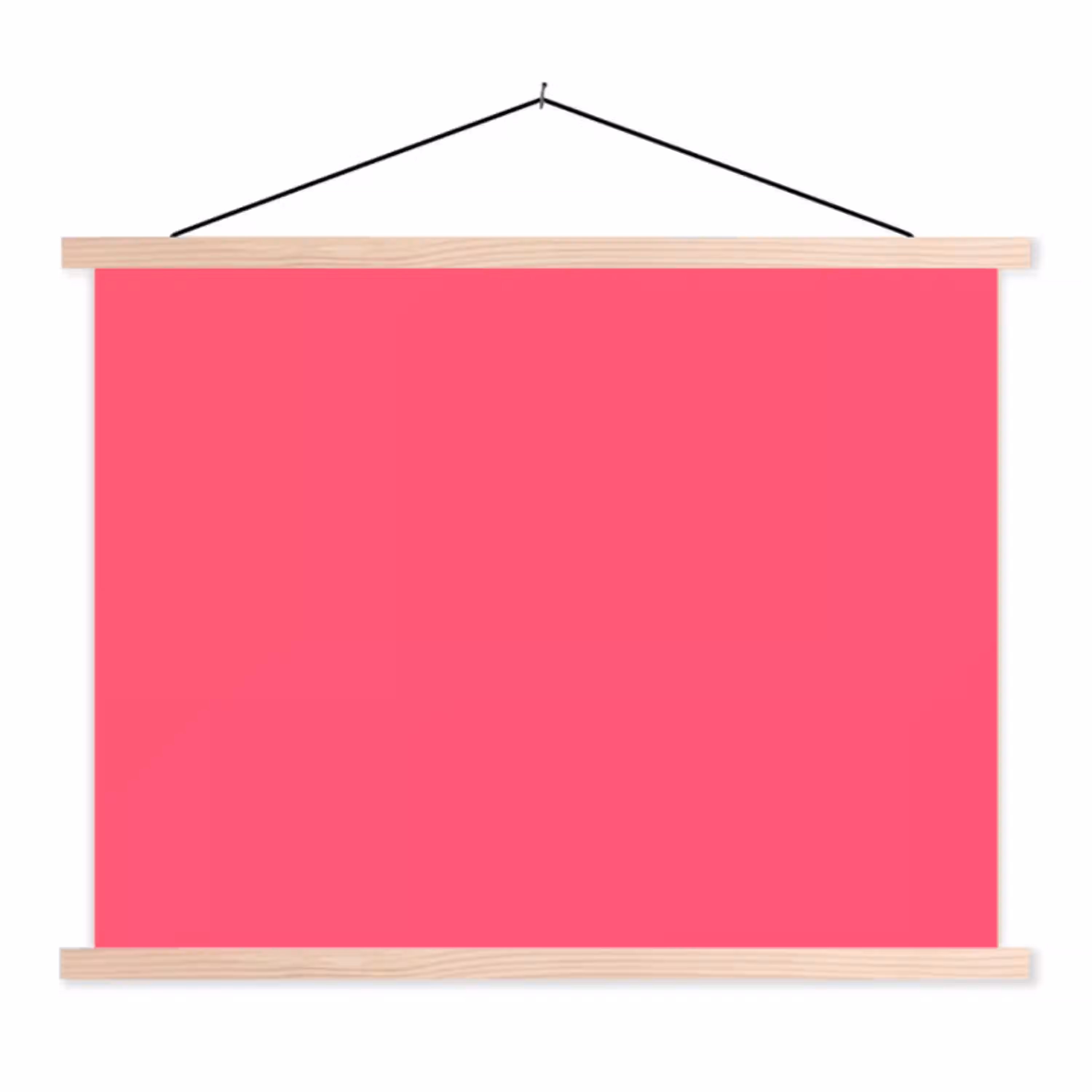 Neon - Flamingo - Roze textielposter latten blank klein 122 -3d