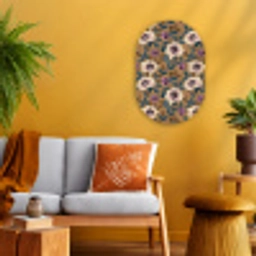 Floraal - Stilleven - Kleurrijk Wandcirkel Ovaal Forex klein 630 -sfeer4